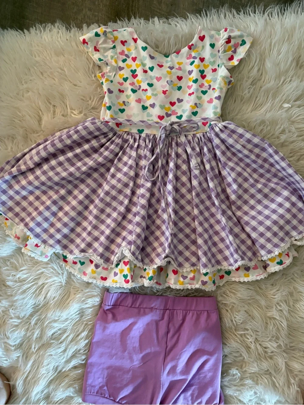 Girl August Rainbow outfit
